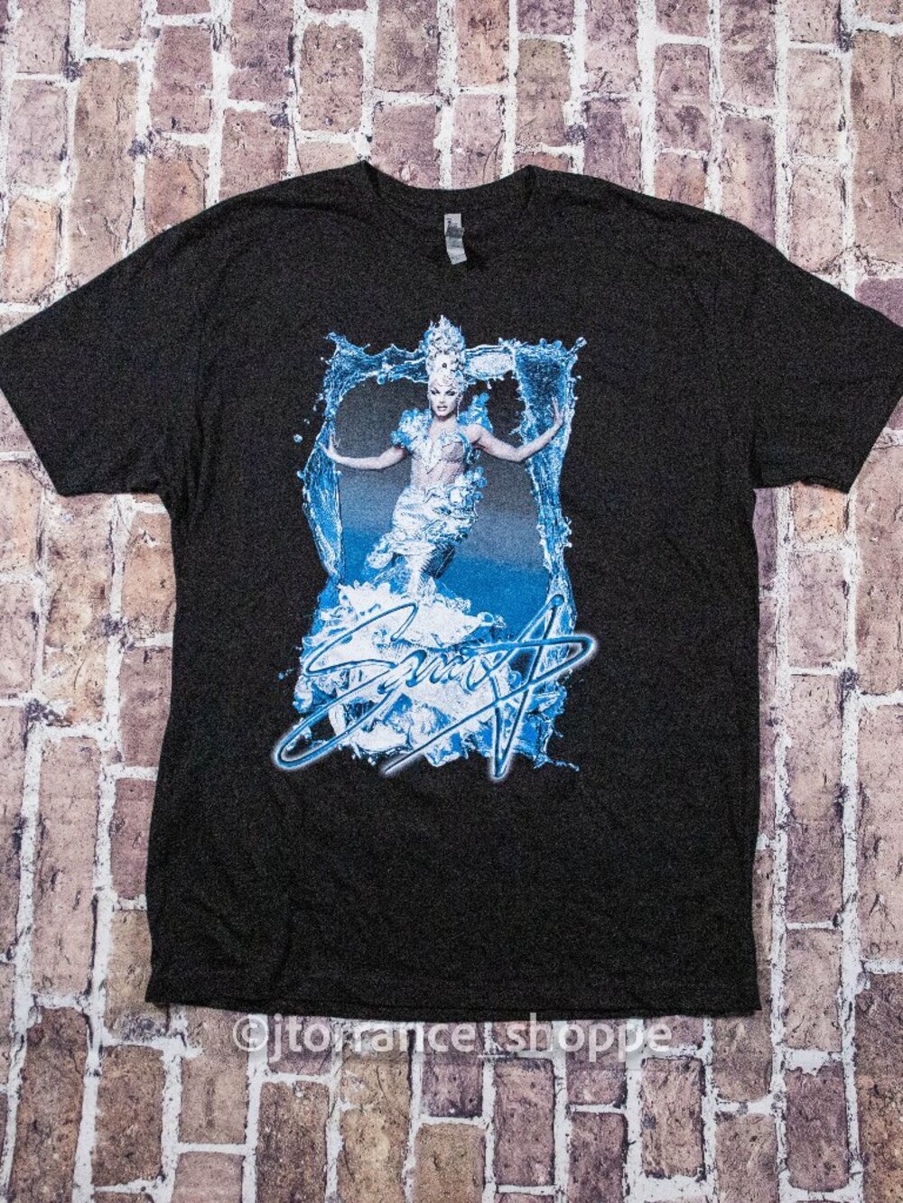XL ~ Sam Star Drag Queen from Drag Race Black Blue t-shirt, New without tags